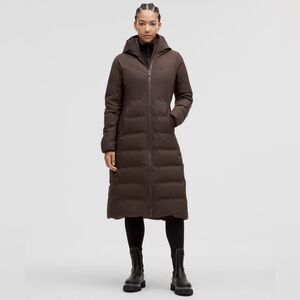 lululemon athletica Chocolate Long Puffer Jacket